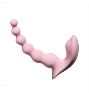MizzZee - Heart-Shaped Beaded Anal Plug (Support Connect WeChat Mini Programs - Chargeable)